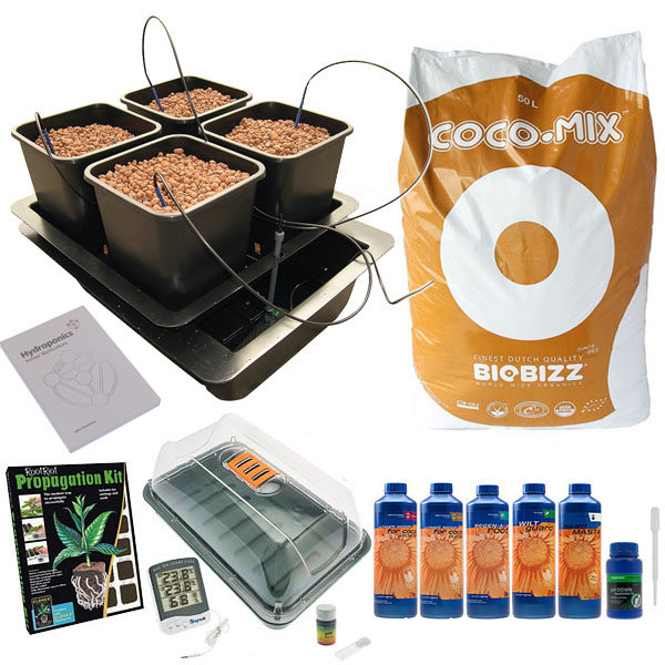 Drip Irrigation Starter Kit Wilma 4 Plant Coco Progrow Hydroponics